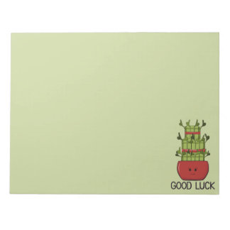 Lucky Bamboo Plant with Greeting Notitieblok