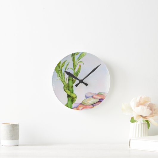 LUCKY BAMBOO WALL CLOCK RONDE KLOK (Huis)