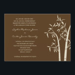 Lucky Bamboo Wedding Invitation - Bruin Kaart<br><div class="desc">Dit Lucky Bamboo bruiloft collectie is zowel charmant als elegant, met de perfecte hoeveelheid hedendaagse aanraking. Beschikbaar in verschillende kleuren of verander de achtergrondkleur op uw eigen achtergrond door op de knop "Aanpassen" te klikken. De kleuren van de douane zijn ook beschikbaar op verzoek. Bezoek berryberrynice.com om alle beschikbare objecten...</div>