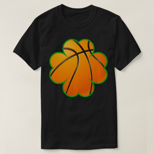 Lucky basketball clover, St Patrick's and college  T-shirt (Design voorkant)