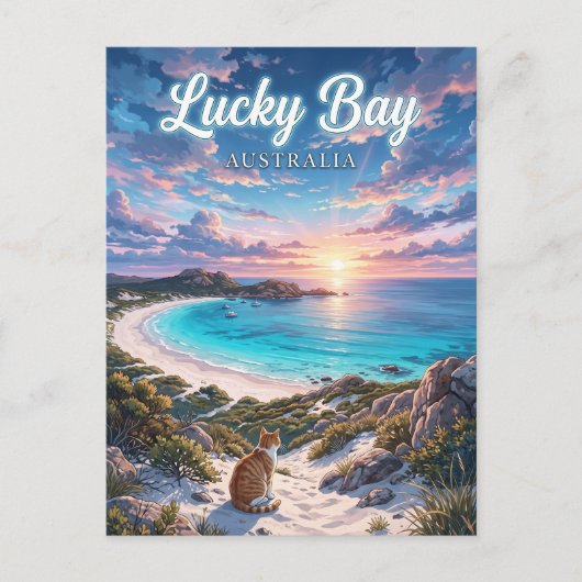 Lucky Bay Australië Briefkaart (Voorkant)