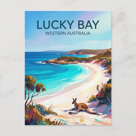Lucky Bay Australië Briefkaart (Voorkant)