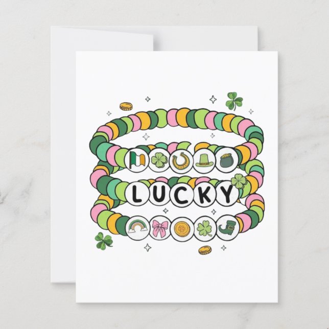 Lucky Beaded Armband St. Patrick's Day Design (Voorkant)