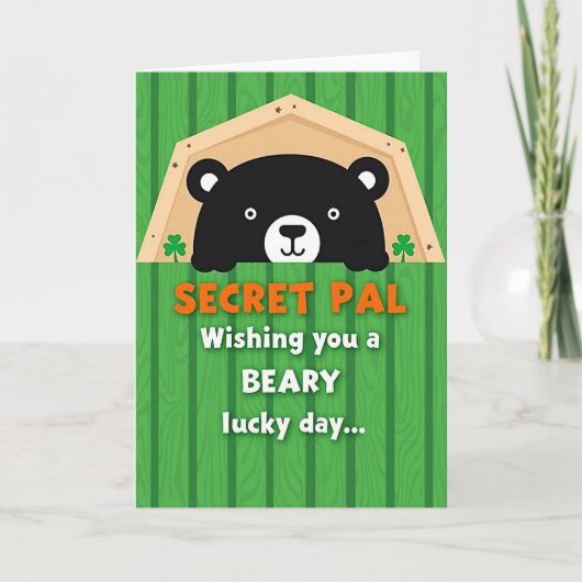 Lucky Beary Secret Pal Kaart (Voorkant)