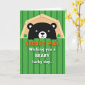 Lucky Beary Secret Pal Kaart (Gele Bloem)