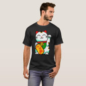 Lucky Becelling Cat (maneki-neko) T-Shirt (Voorkant volledig)