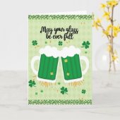 Lucky Beer Cheers St Patricks Kaart (Gele Bloem)
