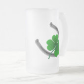 Lucky Beer Glass St. Patrick's Day Shamrock Mok (Voorkant rechts)