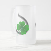 Lucky Beer Glass St. Patrick's Day Shamrock Mok (Voorkant links)