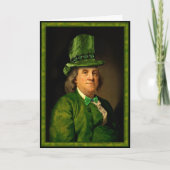 Lucky Ben Franklin St. Patrick's Day Kaart (Voorkant)