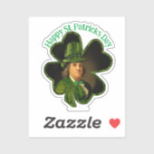 Lucky Ben Franklin St. Patrick's Day Sticker (Vel)