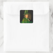 Lucky Ben Franklin St. Patrick's Day Vierkante Sticker (Tas)
