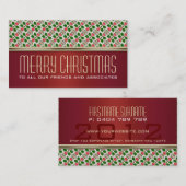 Lucky Berry Pattern | Vakantiegroeten Mini-Kaarten Visitekaartje (Voorkant / Achterkant)