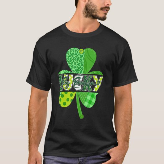 Lucky Big Brother St Patricks Day Irish Shamrock F T-shirt (Voorkant)