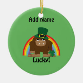 Lucky Bigfoot Leprechaun Keramisch Ornament