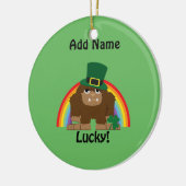 Lucky Bigfoot Leprechaun Keramisch Ornament (Links)
