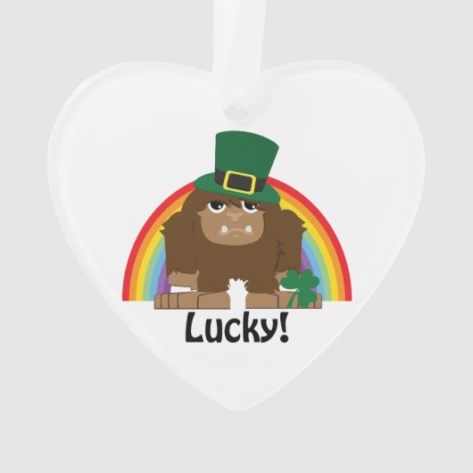 Lucky Bigfoot Leprechaun Ornament (achterkant)