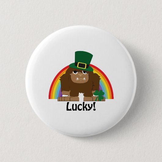Lucky Bigfoot Leprechaun Ronde Button 5,7 Cm (Voorkant)