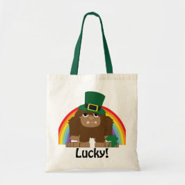 Lucky Bigfoot Leprechaun Tote Bag