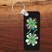 Lucky Billiards Rechthoekige Sleutelhanger (Voorkant)