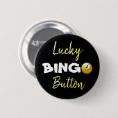 Lucky BINGO Button Black en Yellow (Voorkant /achterkant)