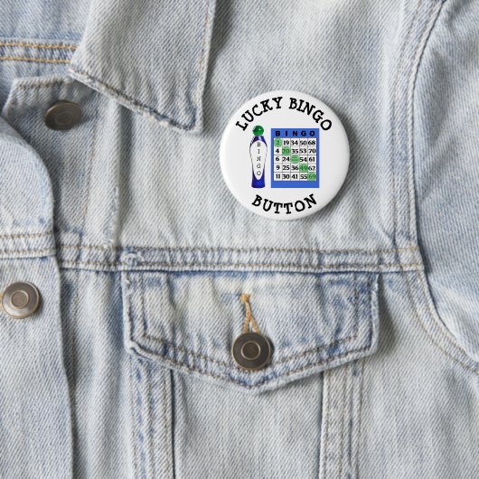 Lucky BINGO Button Blue Cards Button (In situ)