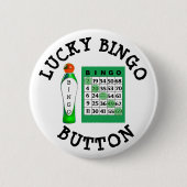 Lucky BINGO Button Green Cards Button (Voorkant)