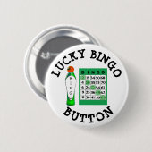 Lucky BINGO Button Green Cards Button (Voorkant /achterkant)