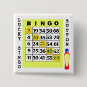 Lucky BINGO Button Green Kaart Button (Voorkant)