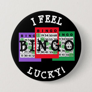 Lucky BINGO Button met Bingo-kaarten