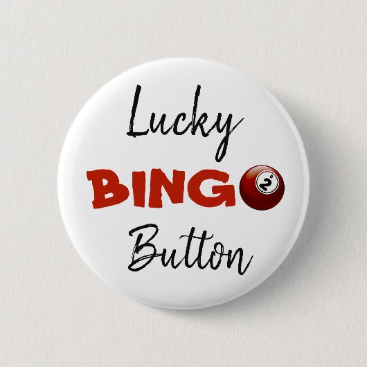 Lucky BINGO Button Red Ball (Voorkant)