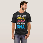 Lucky Bingo Game Bingo Dna Caller Kaart Player App T-shirt (Voorkant volledig)