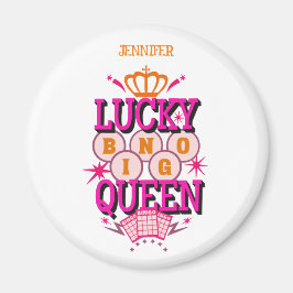 Lucky Bingo Queen/editable name Magneet