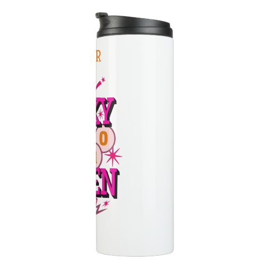 Lucky Bingo Queen/editable name Thermosbeker (Geroteerd rechts)