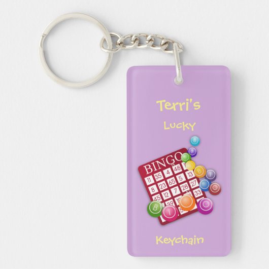 Lucky BINGO Sleutelhanger *Personaliseer* (Voorkant)