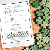 Lucky Bird Baby shower Kaart