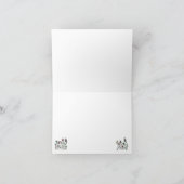 Lucky Bird in Wildflowers Blank Bedankkaart (Binnen)