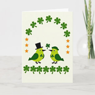 Lucky Birds Shamrock Kaart