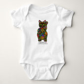 Lucky Black Cat Baby Bodysuit (Voorkant)