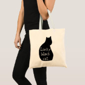 Lucky Black Cat Canvas tas (Voorkant (product))