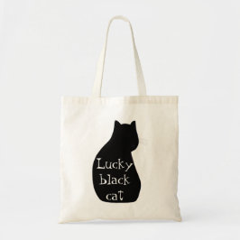 Lucky Black Cat Canvas tas
