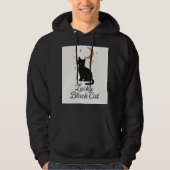 Lucky Black Cat Hoodie | Mystical Moon Design (Voorkant)