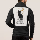 Lucky Black Cat Hoodie | Mystical Moon & Stars Des (Achterkant)