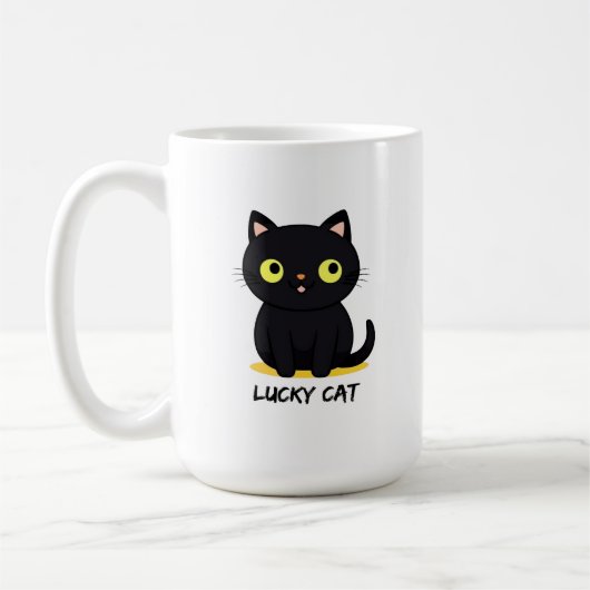 Lucky Black Cat Koffiemok (Links)