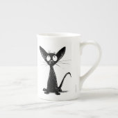 Lucky Black Cat Porselein Kop (Rechts)