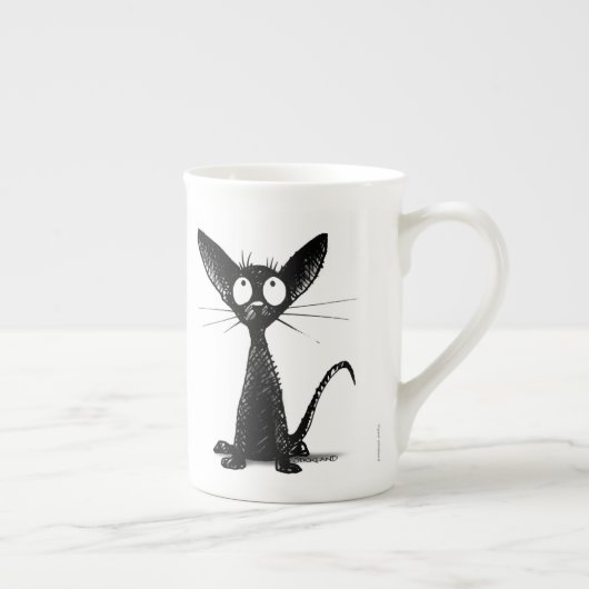 Lucky Black Cat Porselein Kop (Rechts)