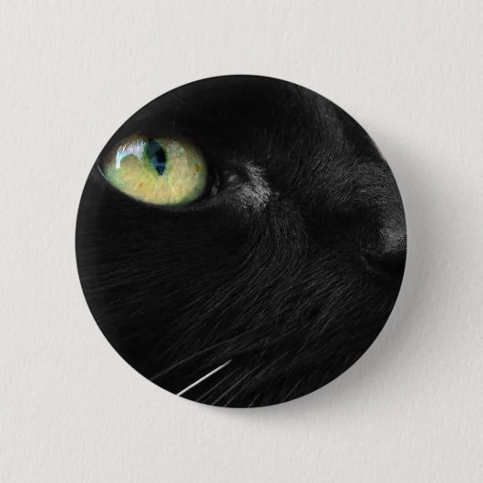 Lucky Black Cat Ronde Button 5,7 Cm (Voorkant)