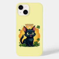 Lucky Black Cat: St. Patrick's Day Klaver & Coins