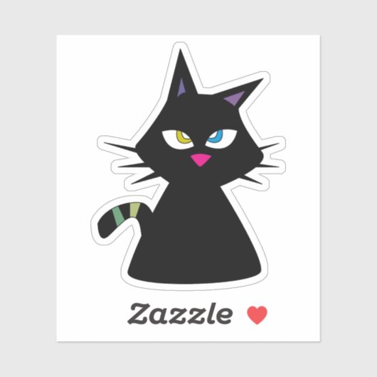 Lucky Black Cat Sticker (Vel)
