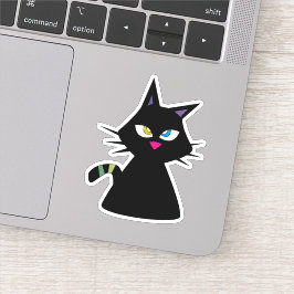 Lucky Black Cat Sticker